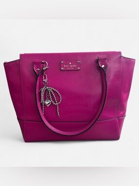 Kate Spade Wellesley Camryn Tote pink Shoulder Bag 100% Leather